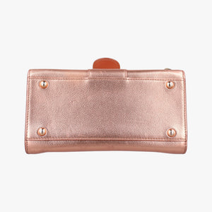 Pre-owned Delvaux Brillant Mini Pink Gold leather  shoulderbag | stylenewstar