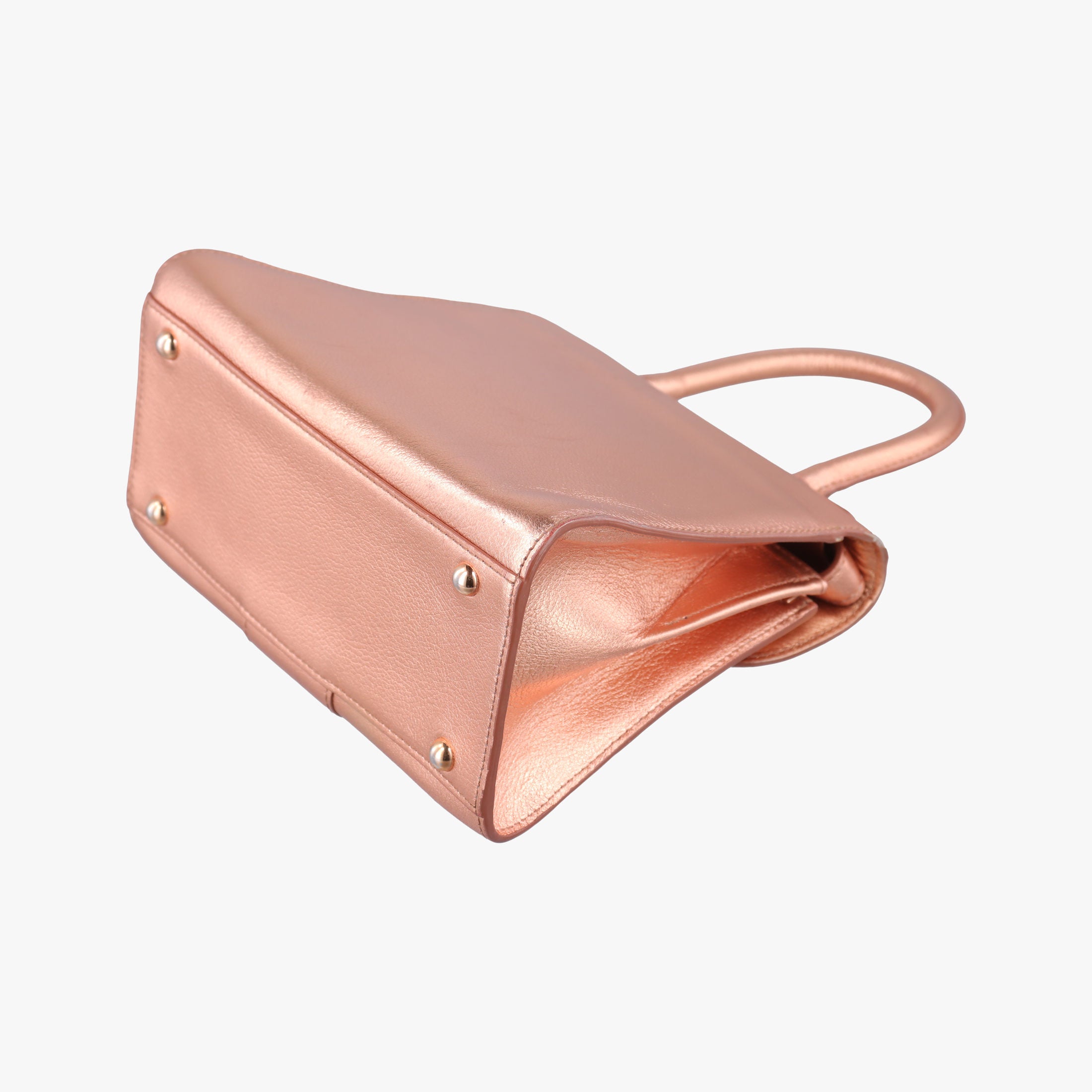 Pre-owned Delvaux Brillant Mini Pink Gold leather  shoulderbag | stylenewstar