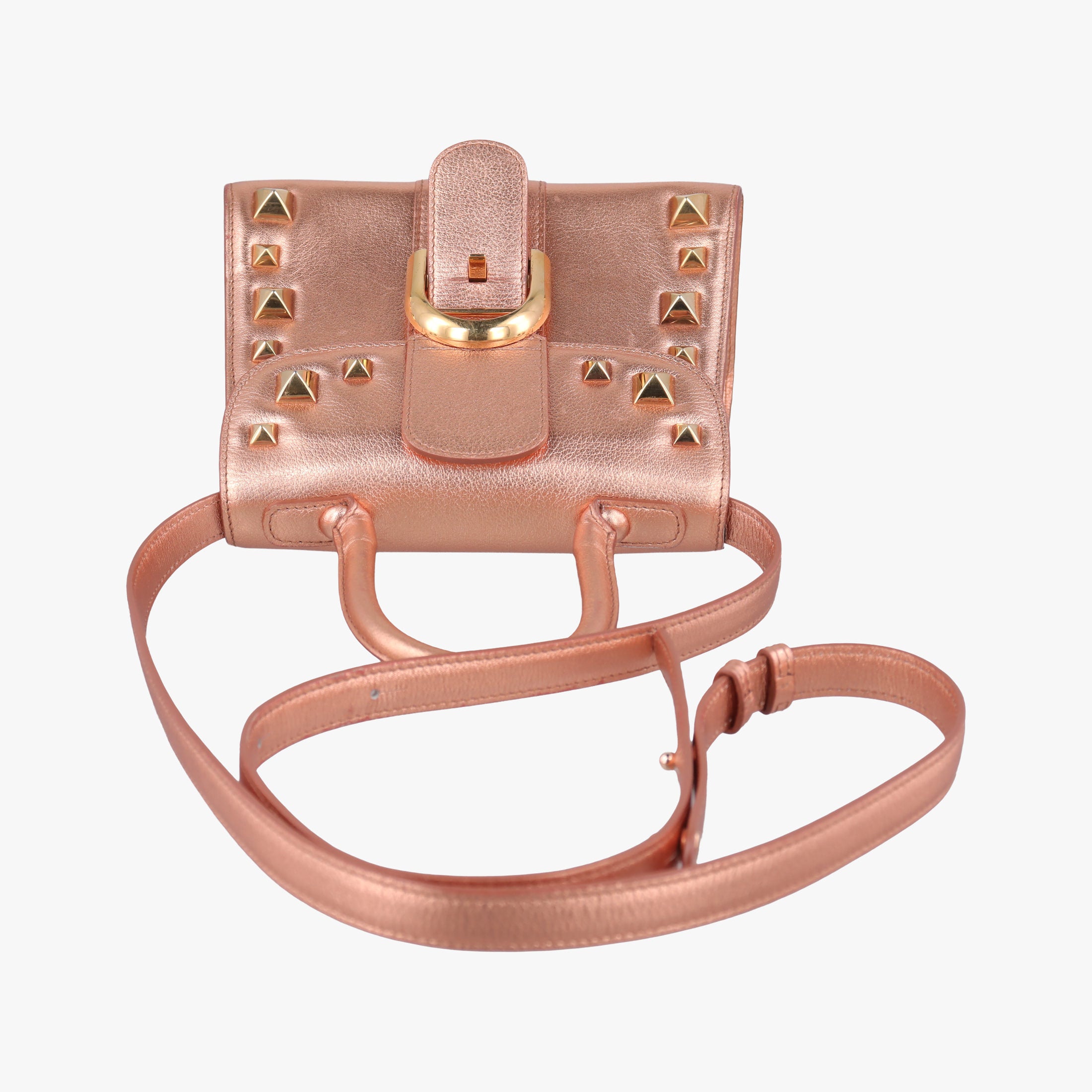 Pre-owned Delvaux Brillant Mini Pink Gold leather  shoulderbag | stylenewstar