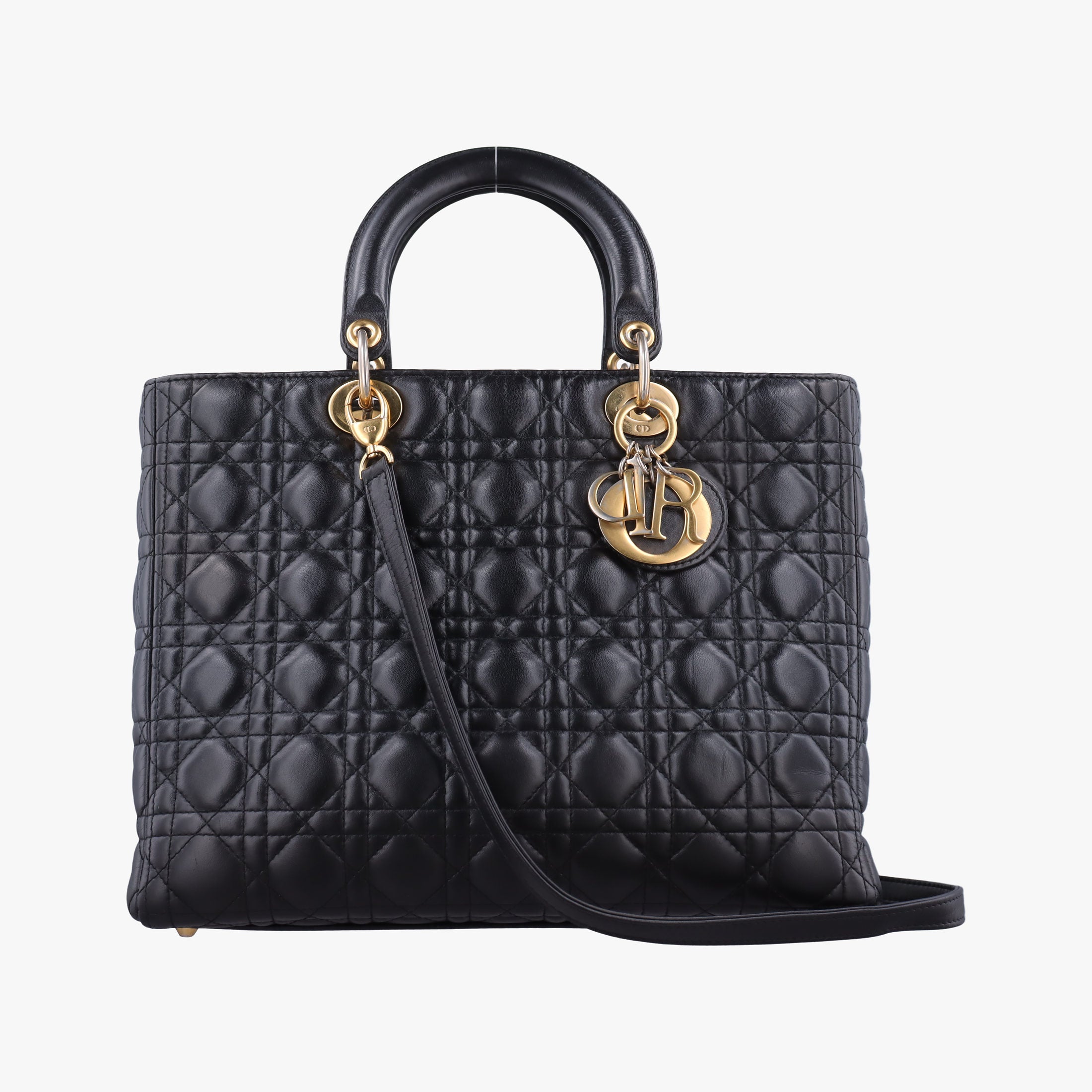 Secondhand Christian Dior Lady Dior Black lambskin  shoulderbag | stylenewstar