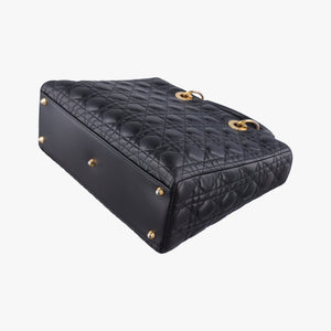 Secondhand Christian Dior Lady Dior Black lambskin  shoulderbag | stylenewstar