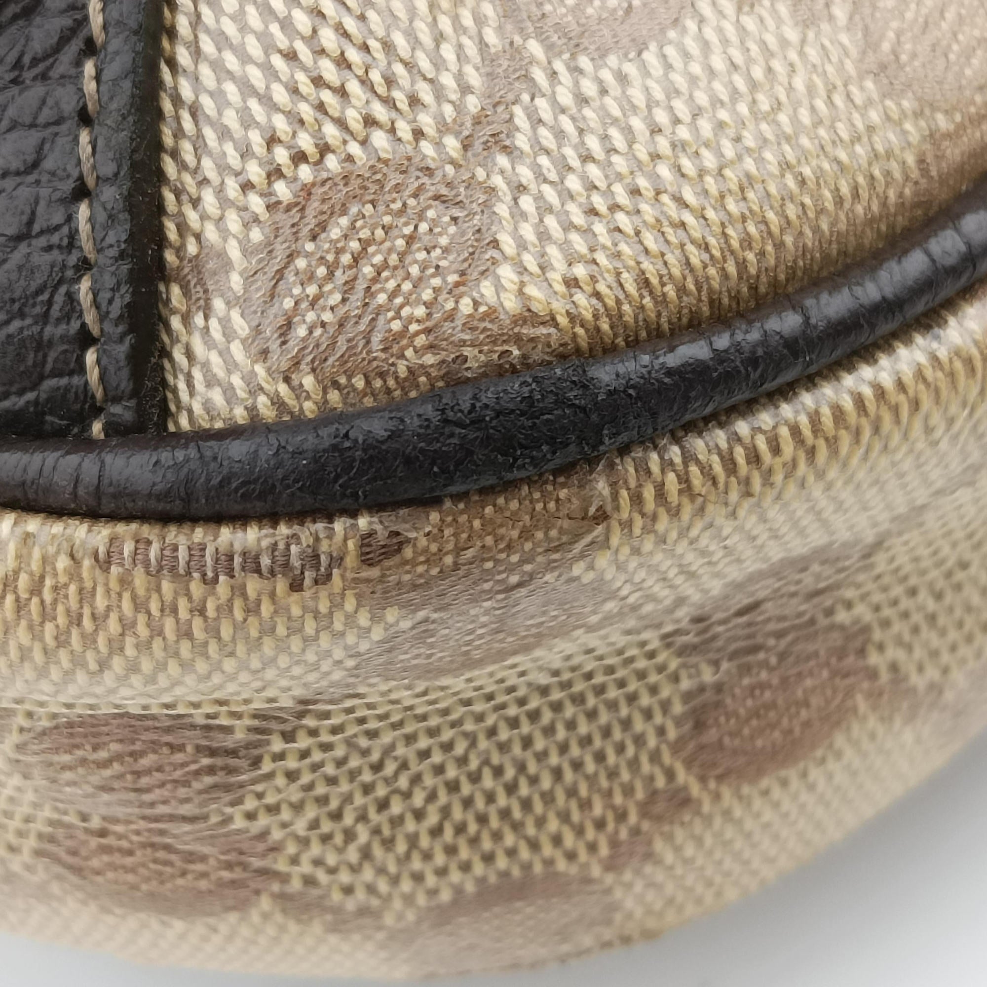 Pre-owned Gucci GG Crystal Abbey Hobo Beige PVC coated canvas×leather 268636 handbag | stylenewstar
