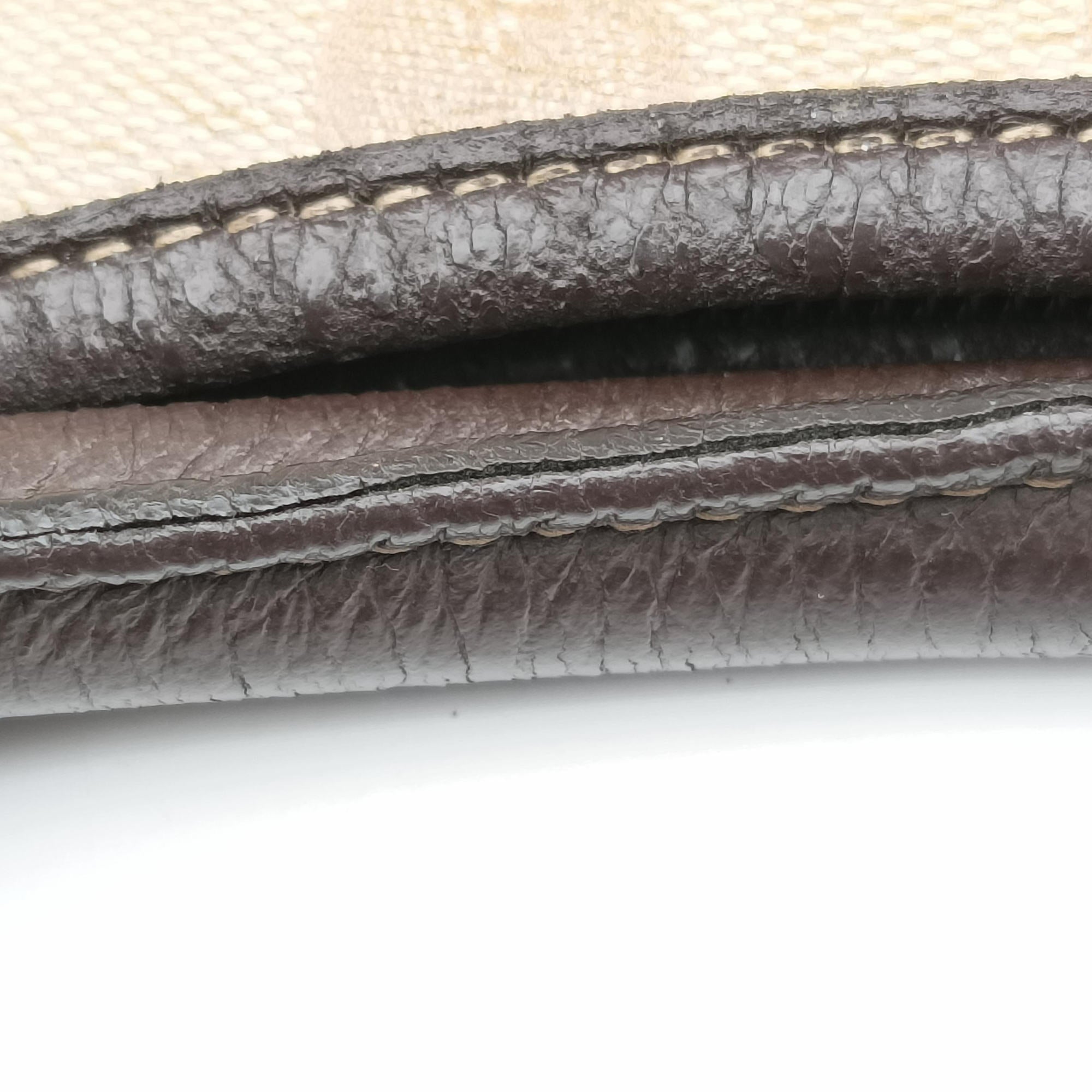 Pre-owned Gucci GG Crystal Abbey Hobo Beige PVC coated canvas×leather 268636 handbag | stylenewstar