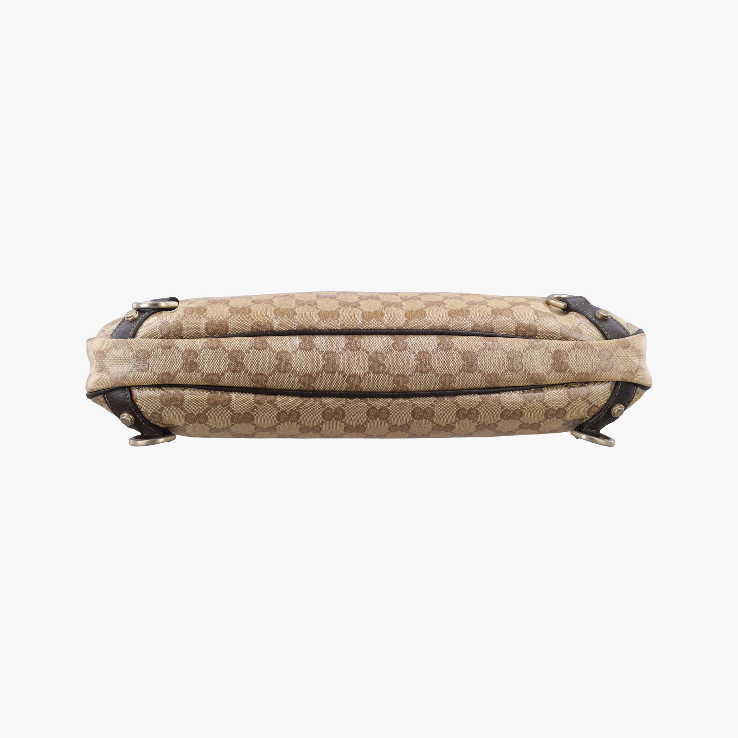 Pre-owned Gucci GG Crystal Abbey Hobo Beige PVC coated canvas×leather 268636 handbag | stylenewstar