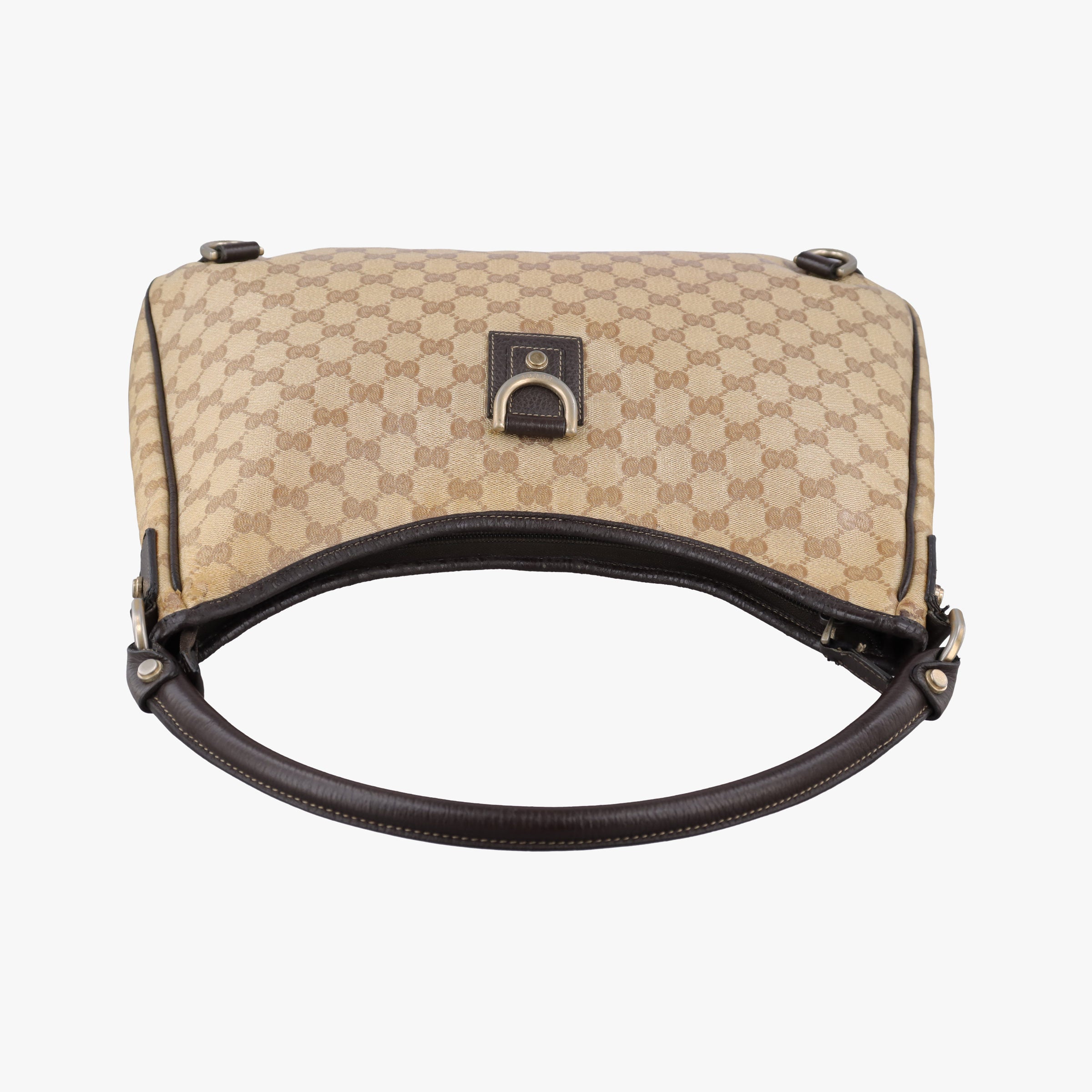 Pre-owned Gucci GG Crystal Abbey Hobo Beige PVC coated canvas×leather 268636 handbag | stylenewstar