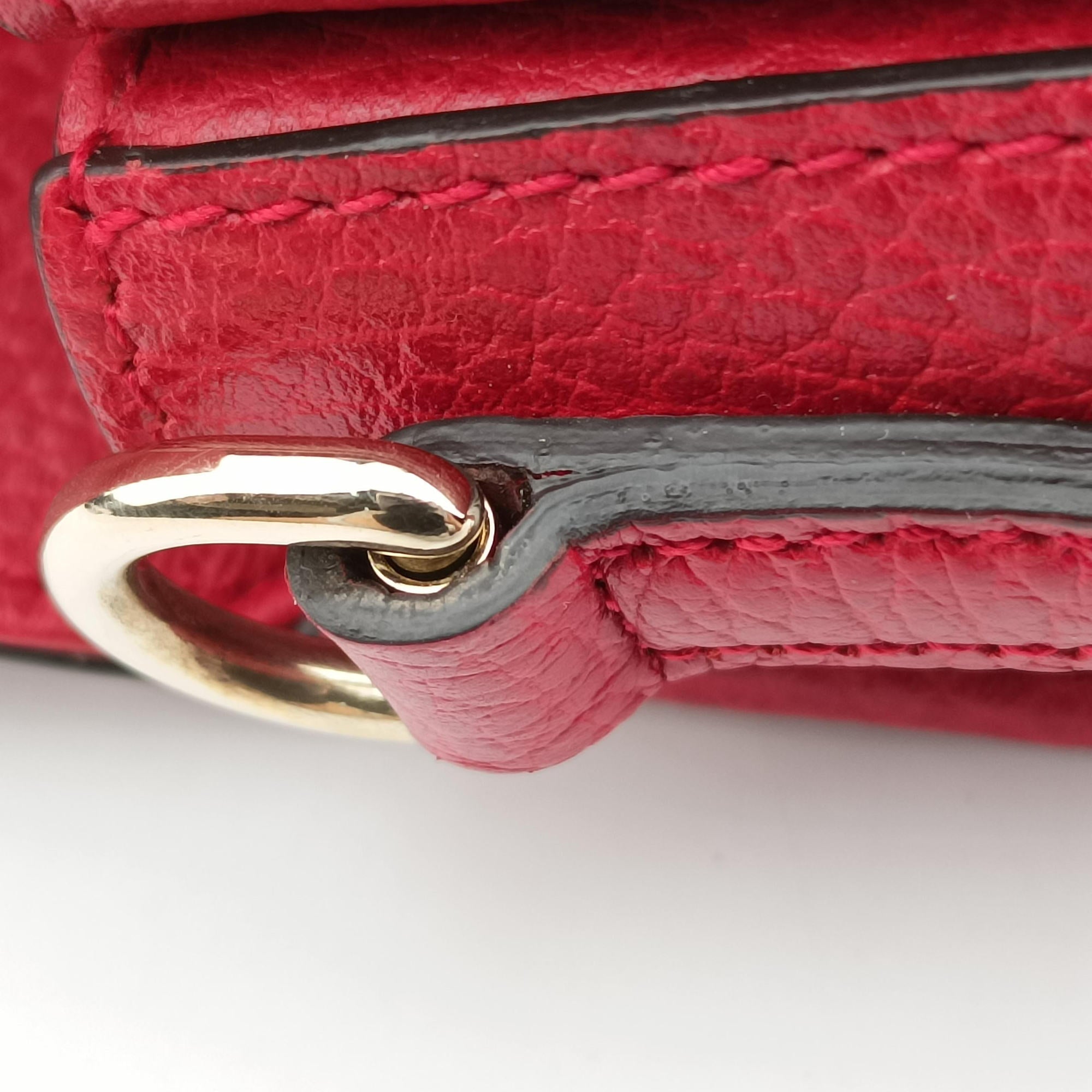 Pre-owned Gucci Interlocking G Red Leather 510302 shoulderbag | stylenewstar
