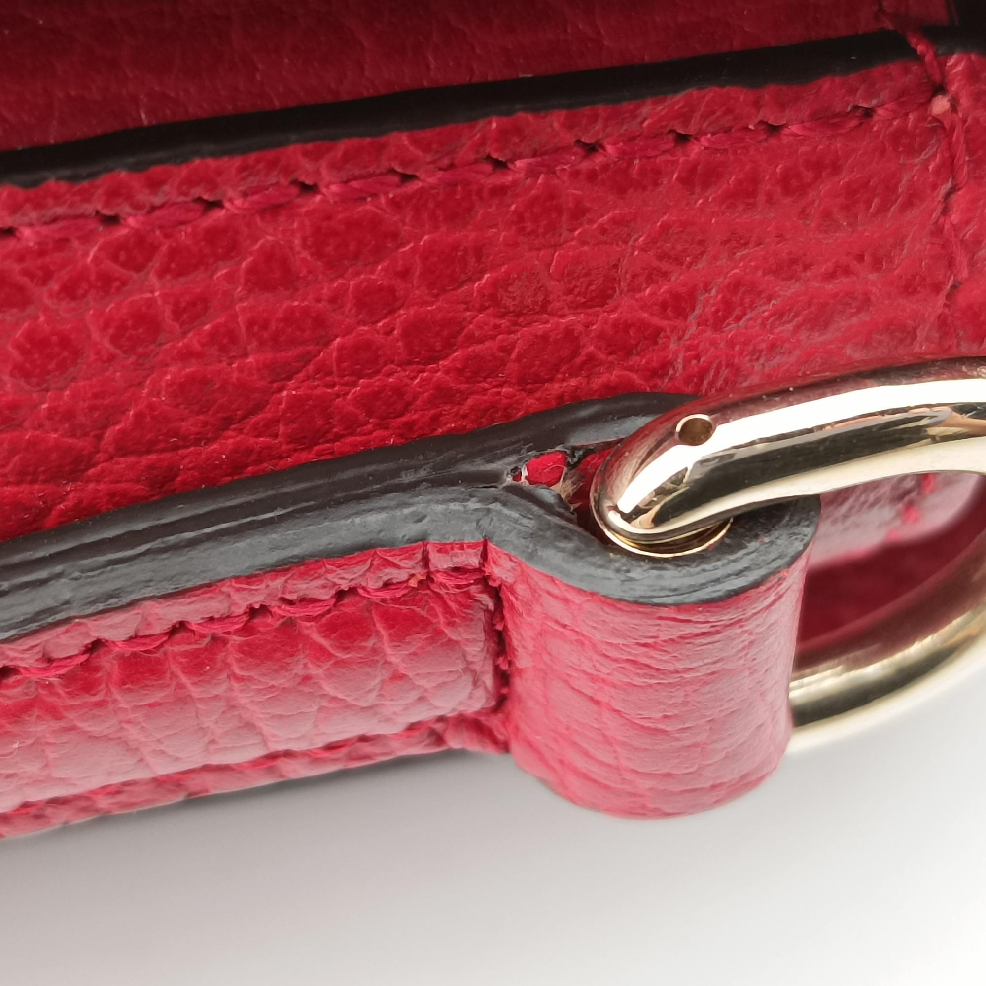 Pre-owned Gucci Interlocking G Red Leather 510302 shoulderbag | stylenewstar