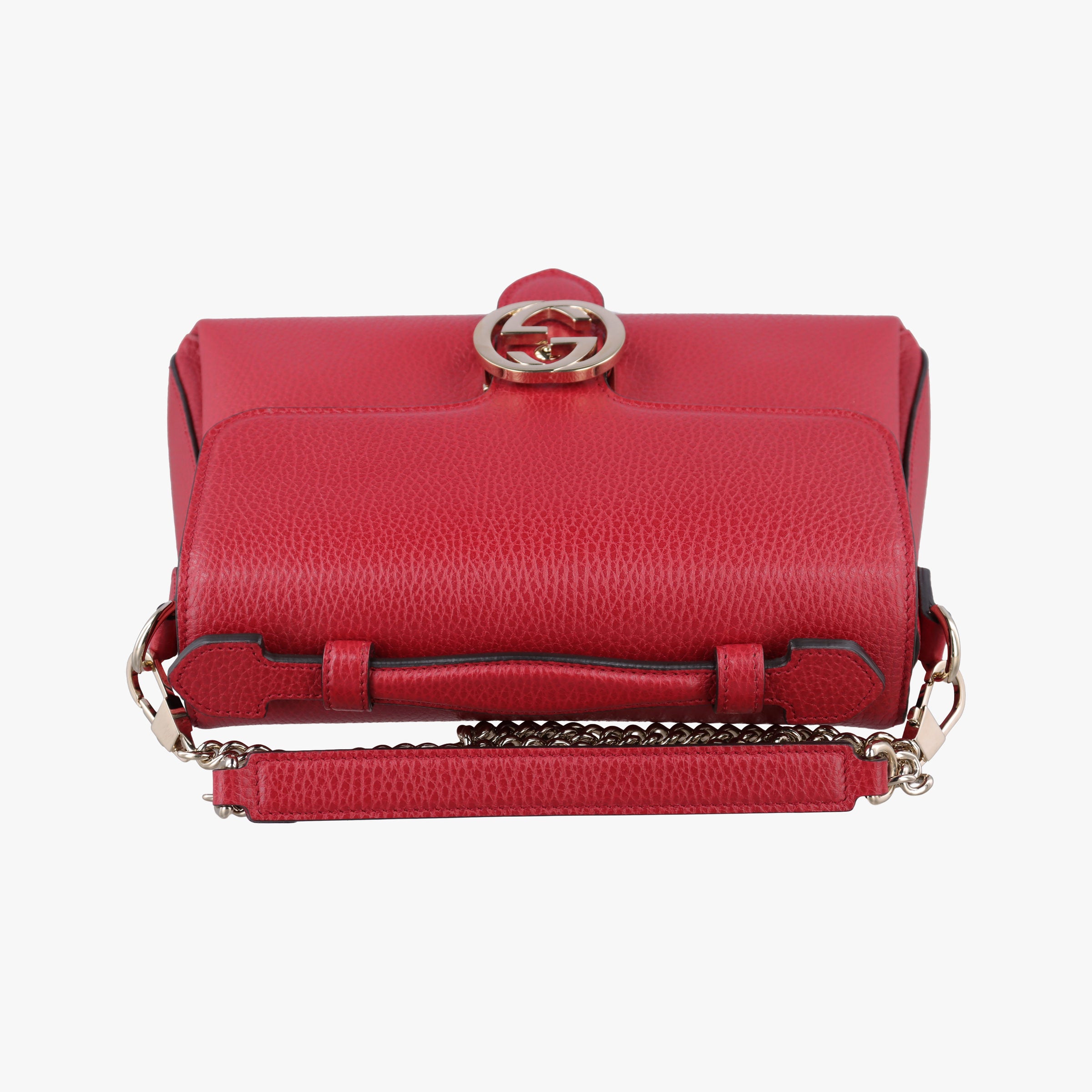 Pre-owned Gucci Interlocking G Red Leather 510302 shoulderbag | stylenewstar