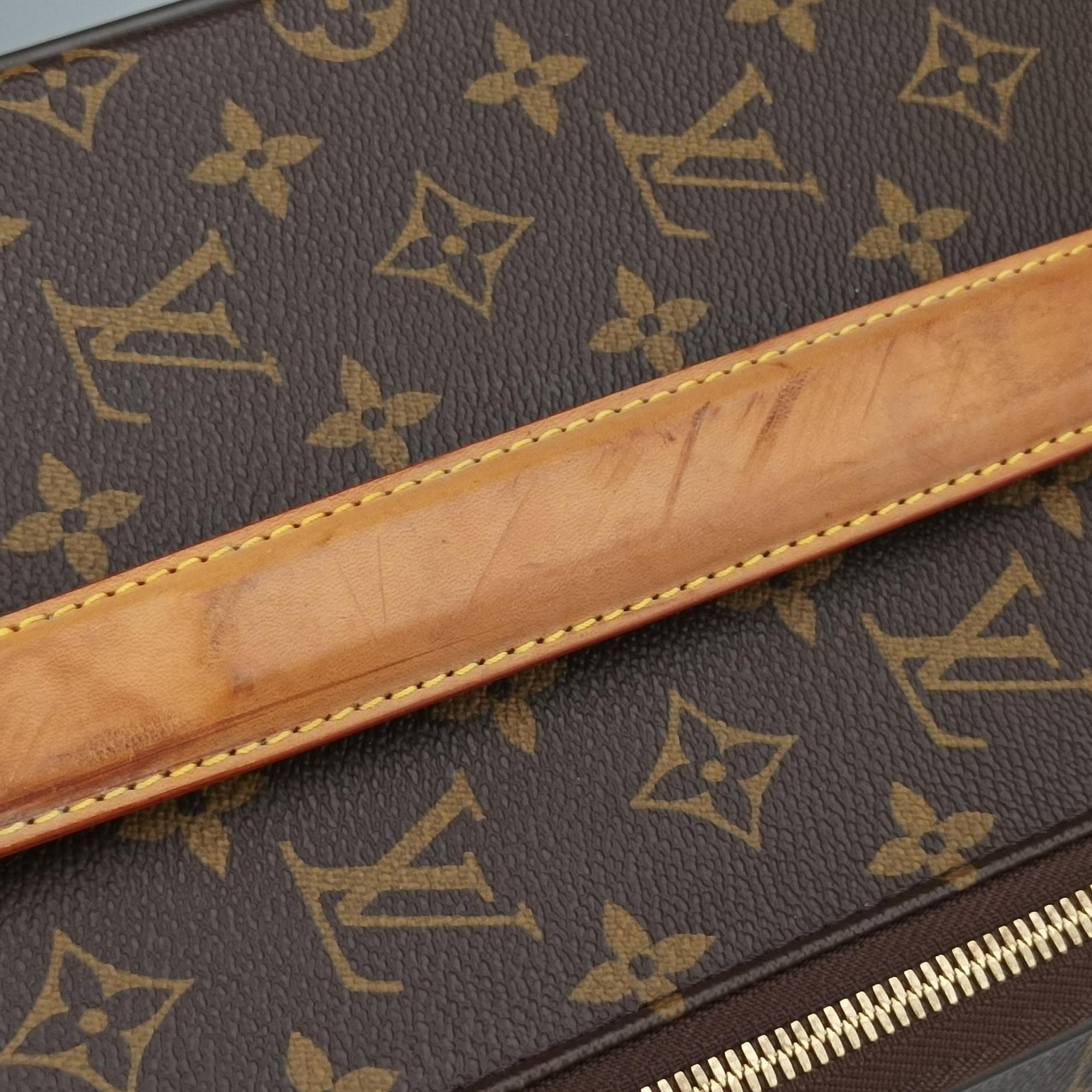 Pre-owned Louis Vuitton Pegase 50 Brown Monogram Canvas × Vachetta Leather M23251 suitcase | stylenewstar