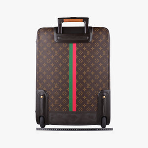Pre-owned Louis Vuitton Pegase 50 Brown Monogram Canvas × Vachetta Leather M23251 suitcase | stylenewstar