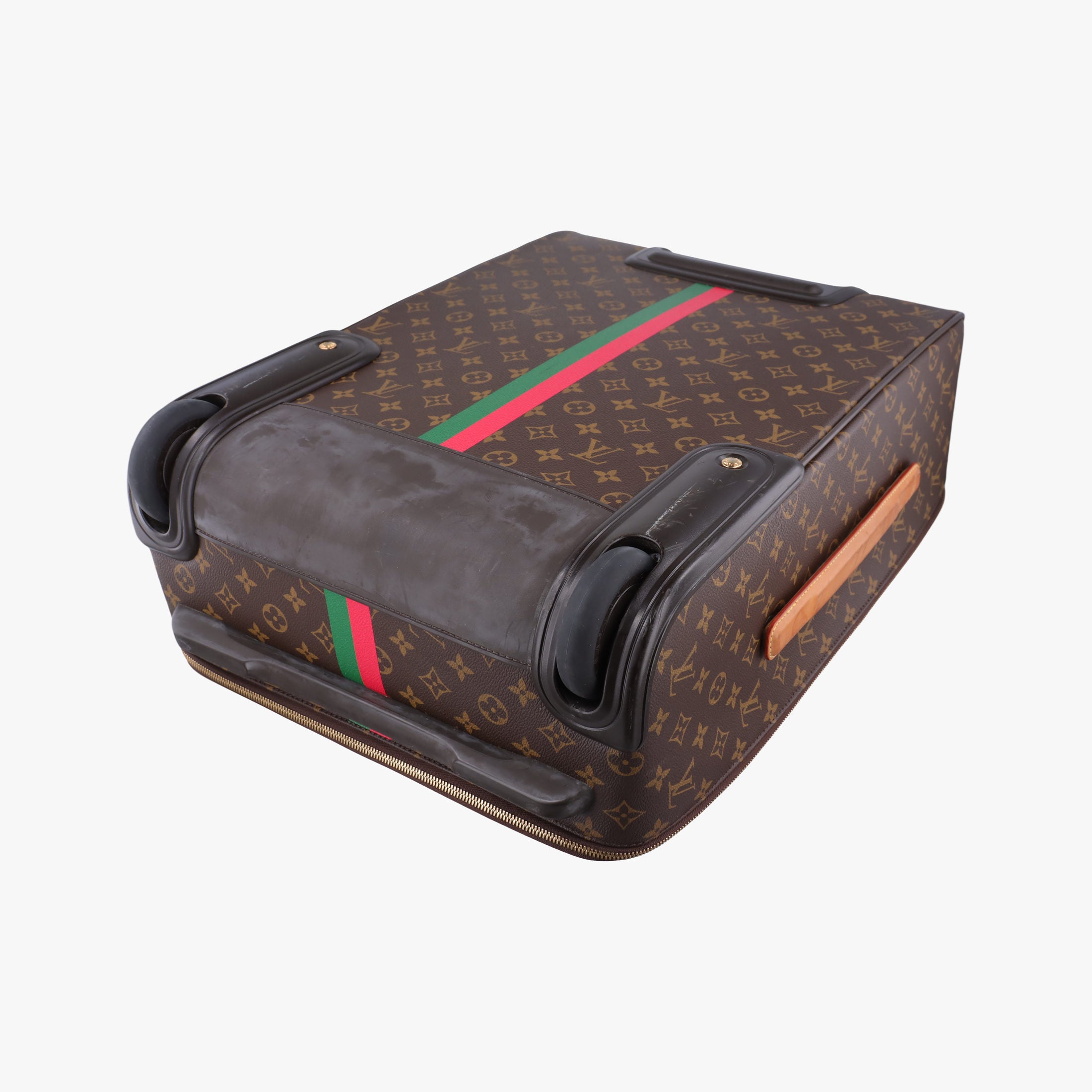 Pre-owned Louis Vuitton Pegase 50 Brown Monogram Canvas × Vachetta Leather M23251 suitcase | stylenewstar