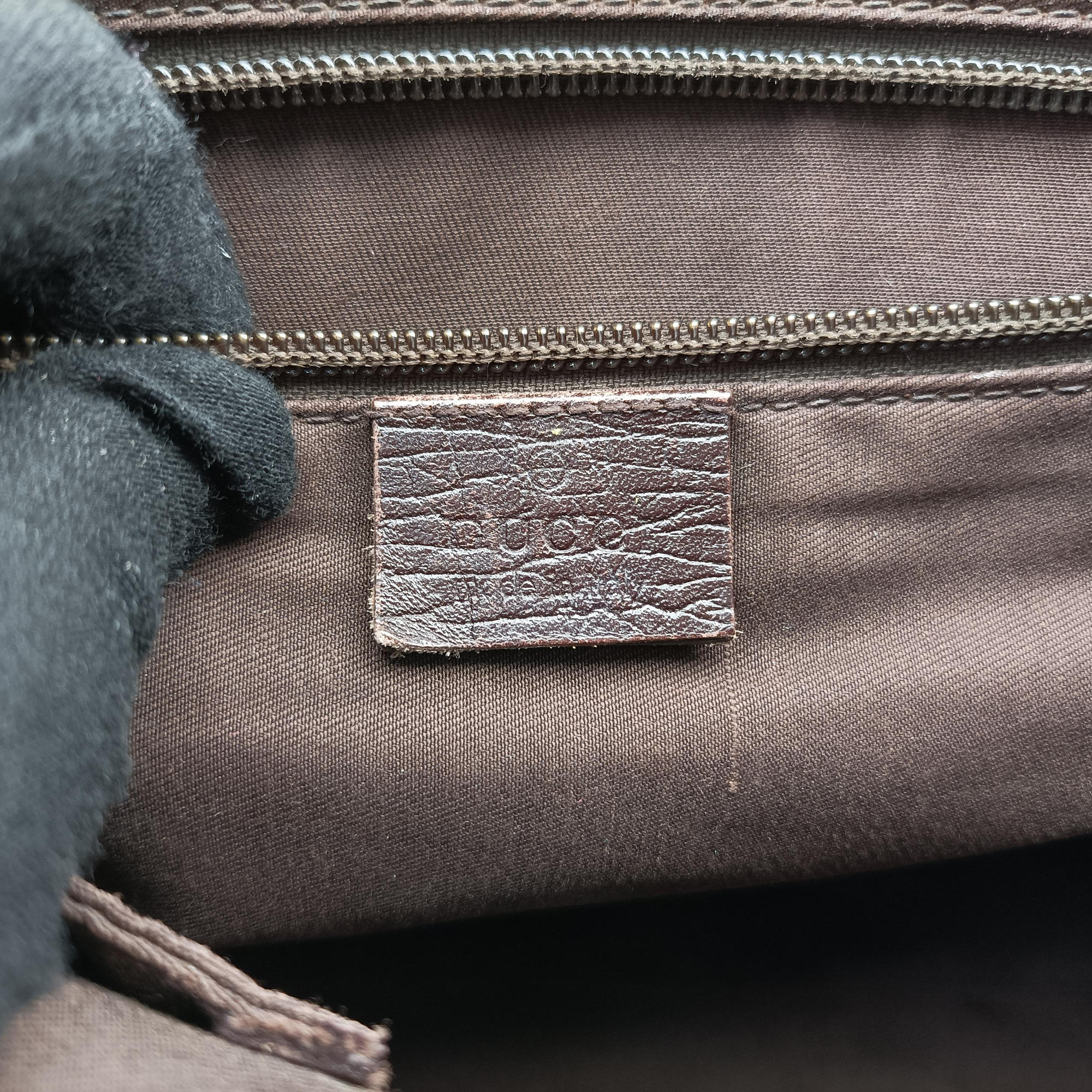 Vintage Gucci GG Supreme Double Buckle Beige × Dark Brown PVC coated canvas 122373 214397 shoulderbag | stylenewstar