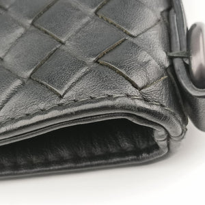 Pre-owned Bottega Veneta Intrecciato Black lambskin  shoulderbag | stylenewstar
