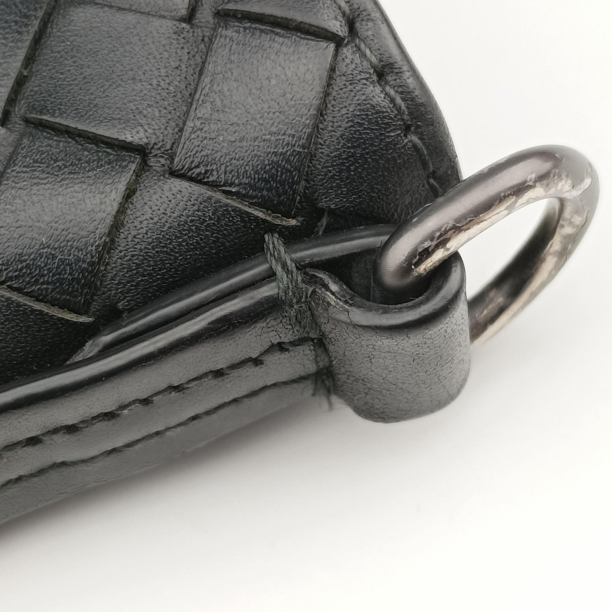 Pre-owned Bottega Veneta Intrecciato Black lambskin  shoulderbag | stylenewstar