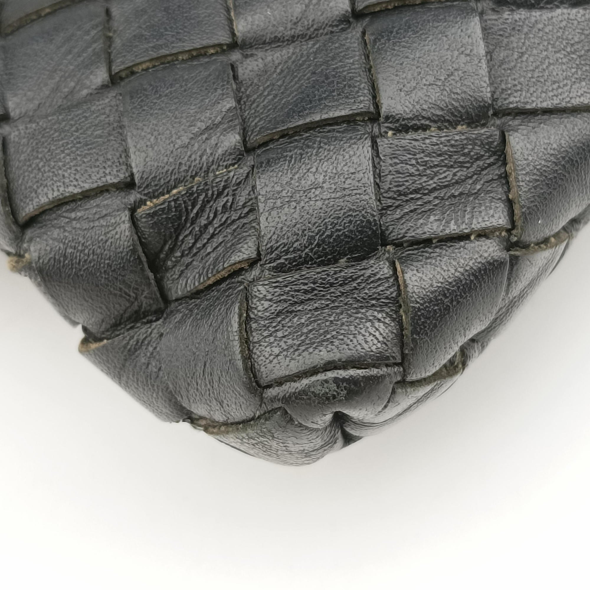 Pre-owned Bottega Veneta Intrecciato Black lambskin  shoulderbag | stylenewstar
