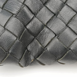 Pre-owned Bottega Veneta Intrecciato Black lambskin  shoulderbag | stylenewstar