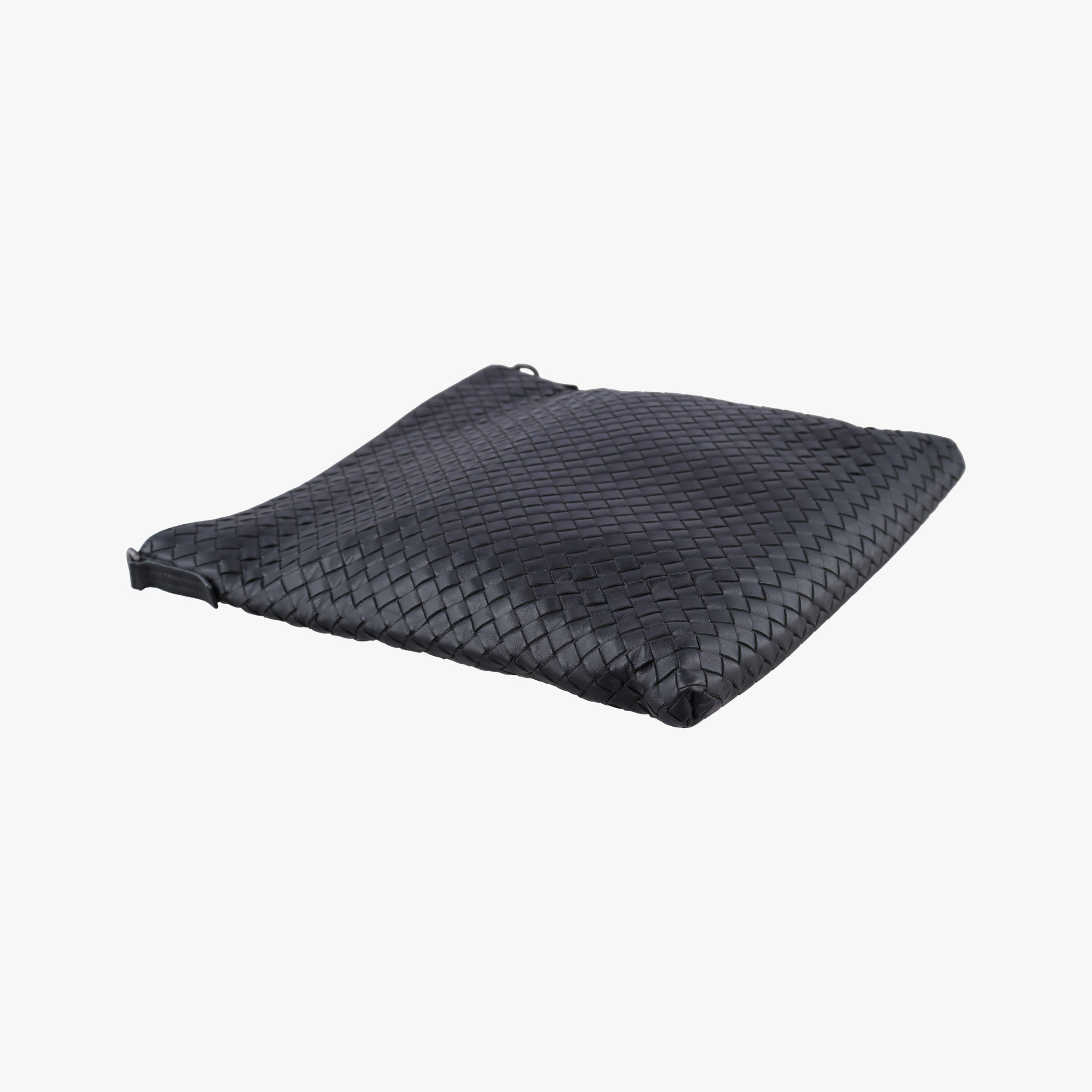 Pre-owned Bottega Veneta Intrecciato Black lambskin  shoulderbag | stylenewstar
