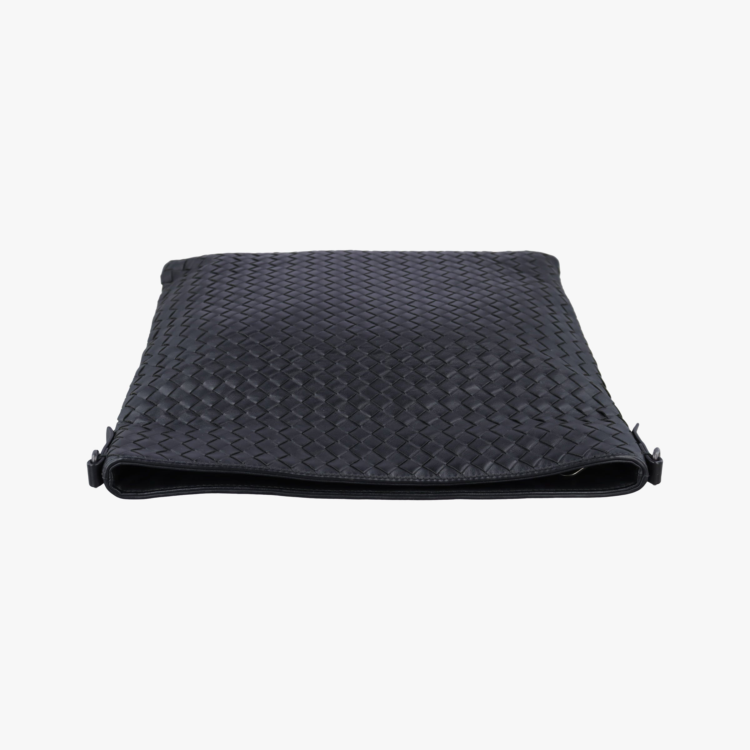 Pre-owned Bottega Veneta Intrecciato Black lambskin  shoulderbag | stylenewstar