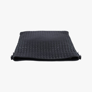 Pre-owned Bottega Veneta Intrecciato Black lambskin  shoulderbag | stylenewstar
