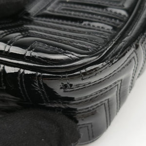 Secondhand VERSACE back grain Black Patent Leather  shoulderbag | stylenewstar