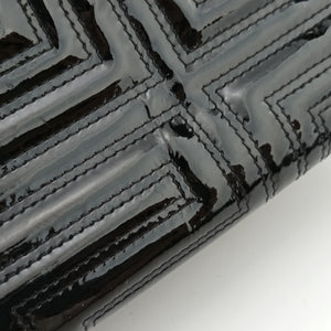 Secondhand VERSACE back grain Black Patent Leather  shoulderbag | stylenewstar