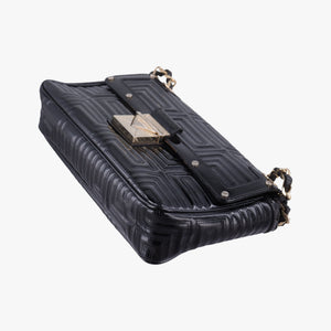 Secondhand VERSACE back grain Black Patent Leather  shoulderbag | stylenewstar