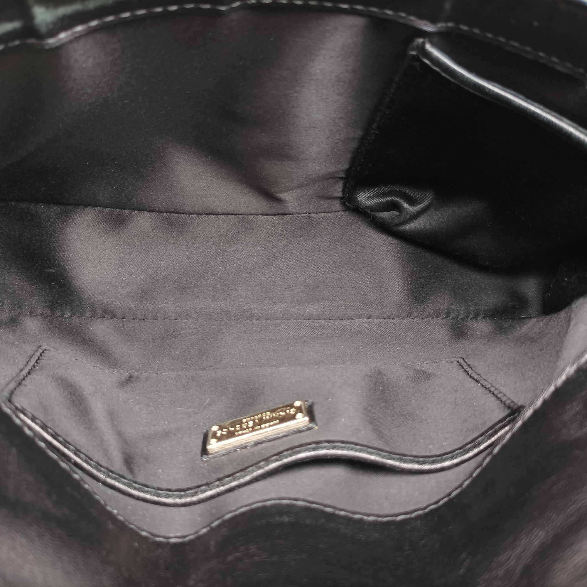 Secondhand VERSACE back grain Black Patent Leather  shoulderbag | stylenewstar