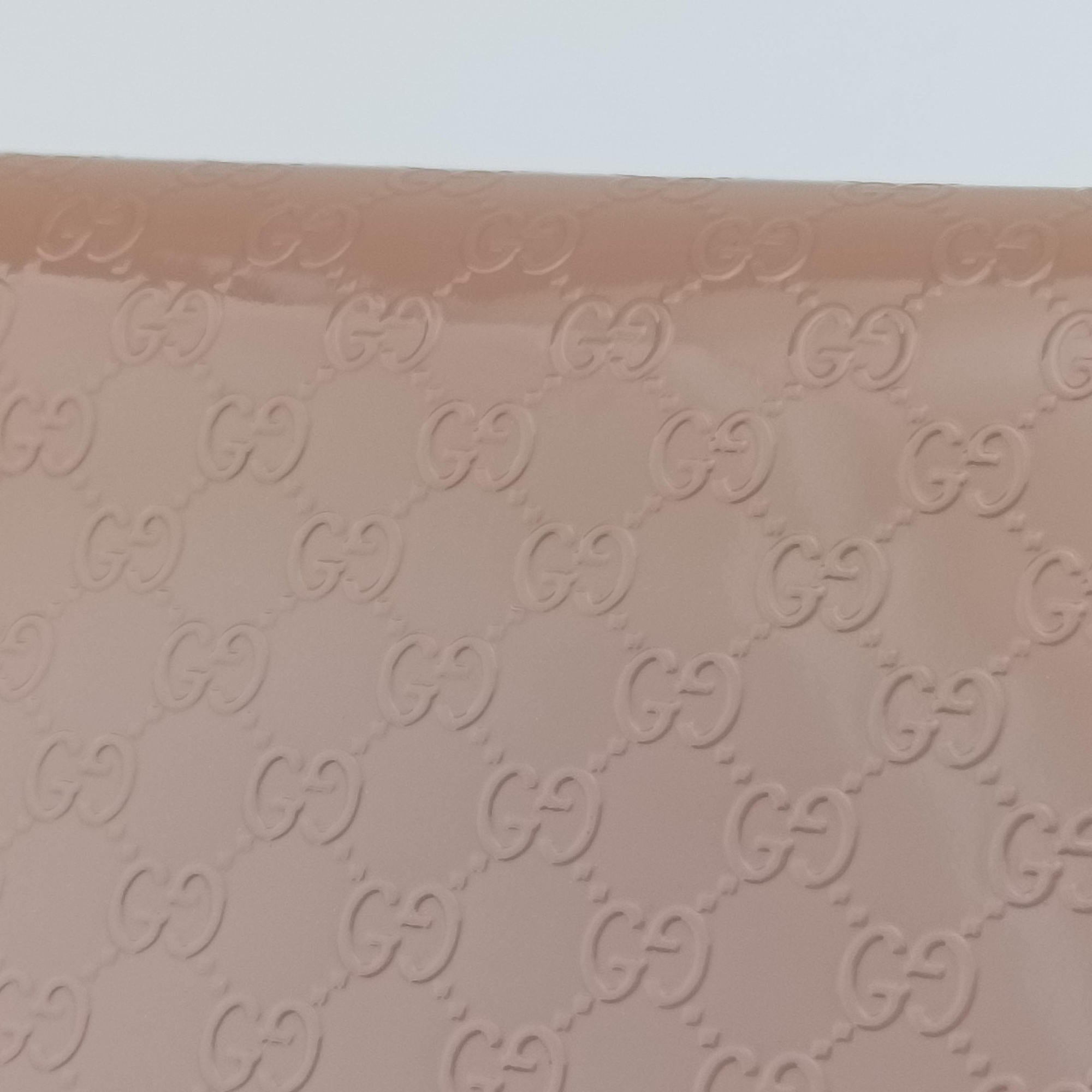 Pre-owned Gucci Microguccissima Broadway Camel Patent Leather 339249 long-wallet | stylenewstar
