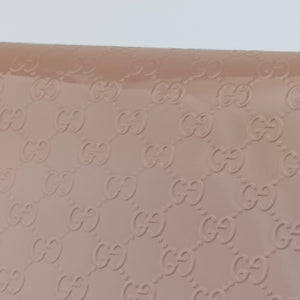 Pre-owned Gucci Microguccissima Broadway Camel Patent Leather 339249 long-wallet | stylenewstar