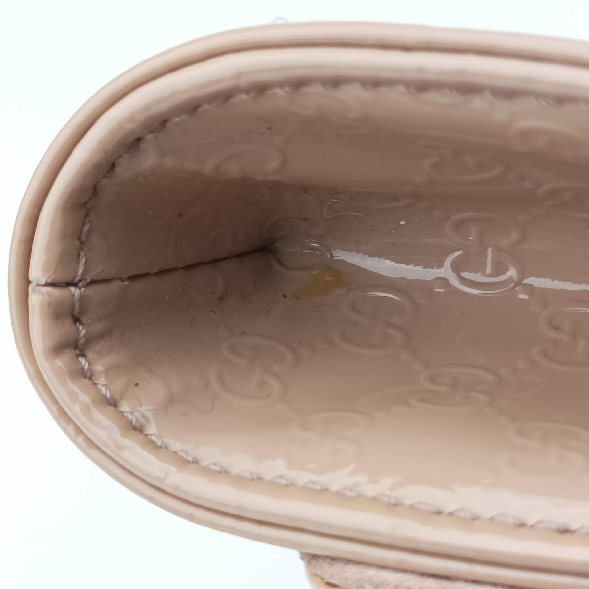 Pre-owned Gucci Microguccissima Broadway Camel Patent Leather 339249 long-wallet | stylenewstar