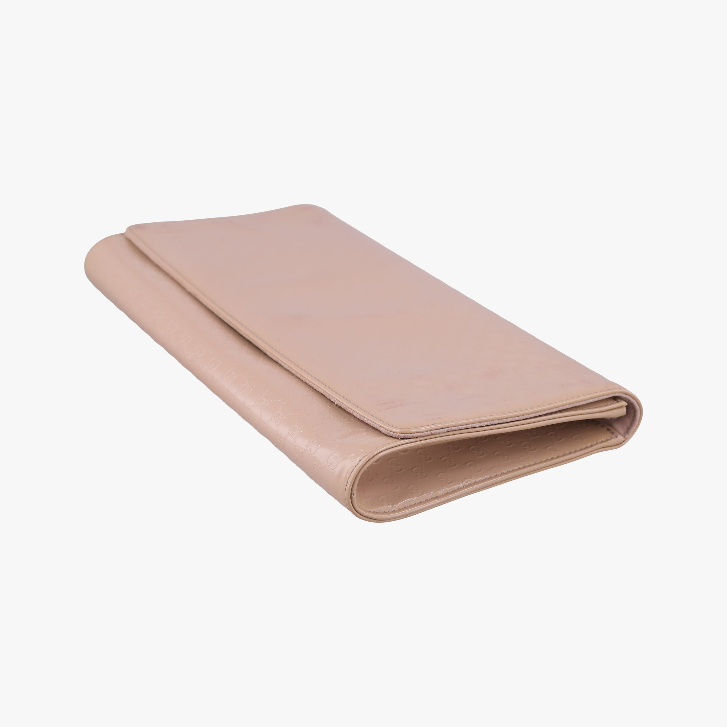 Pre-owned Gucci Microguccissima Broadway Camel Patent Leather 339249 long-wallet | stylenewstar