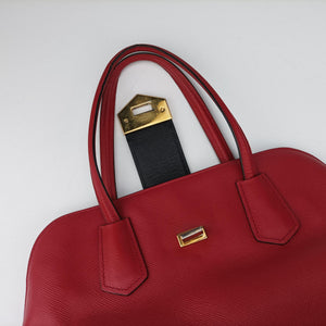 Pre-owned Prada Bicolor Cuir Double Red SAFFIANO Leather  shoulderbag | stylenewstar