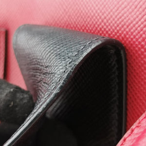 Pre-owned Prada Bicolor Cuir Double Red SAFFIANO Leather  shoulderbag | stylenewstar