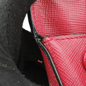 Pre-owned Prada Bicolor Cuir Double Red SAFFIANO Leather  shoulderbag | stylenewstar