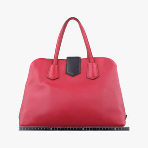 Pre-owned Prada Bicolor Cuir Double Red SAFFIANO Leather  shoulderbag | stylenewstar