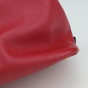 Pre-owned Prada Bicolor Cuir Double Red SAFFIANO Leather  shoulderbag | stylenewstar