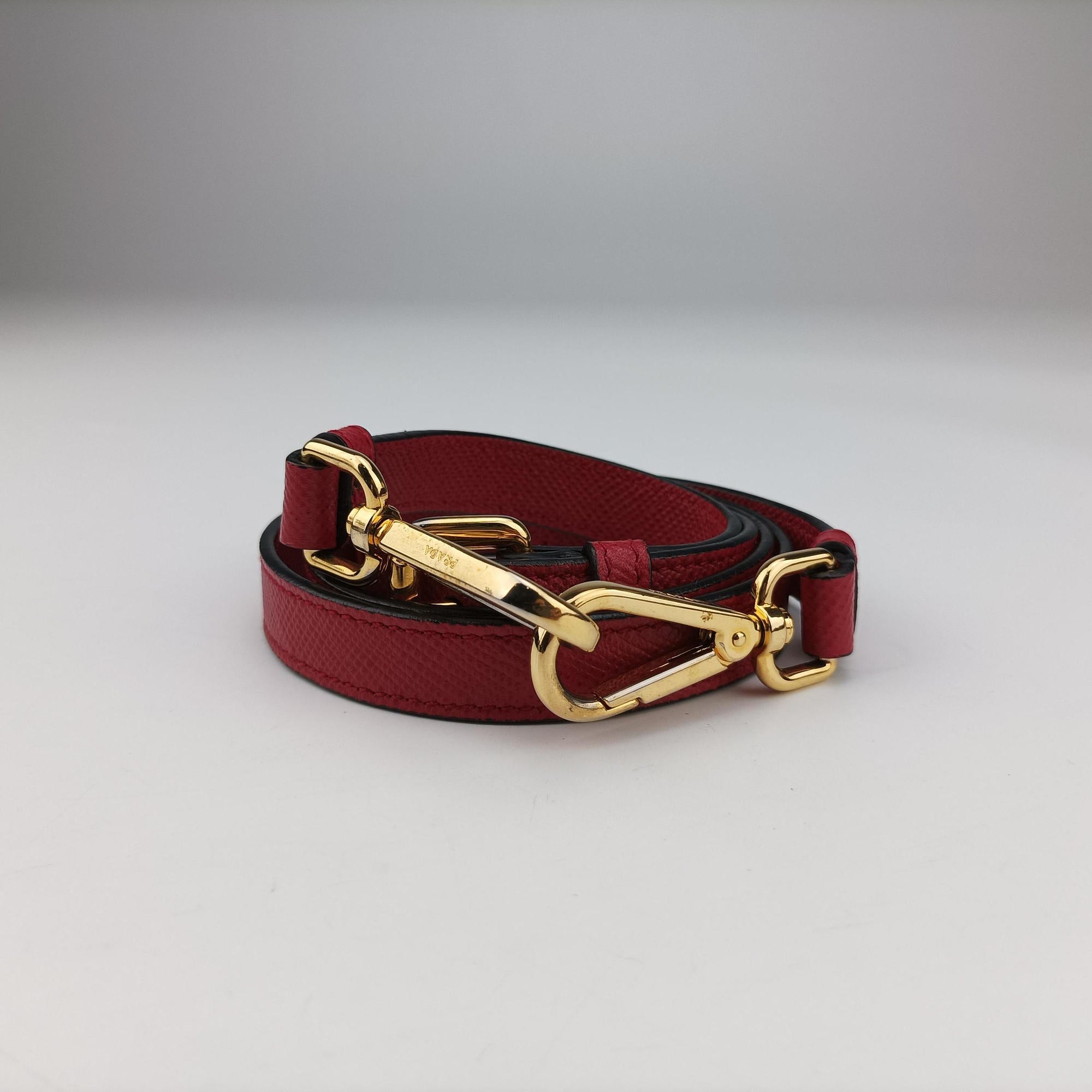Pre-owned Prada Bicolor Cuir Double Red SAFFIANO Leather  shoulderbag | stylenewstar