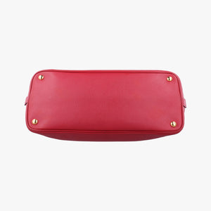 Pre-owned Prada Bicolor Cuir Double Red SAFFIANO Leather  shoulderbag | stylenewstar