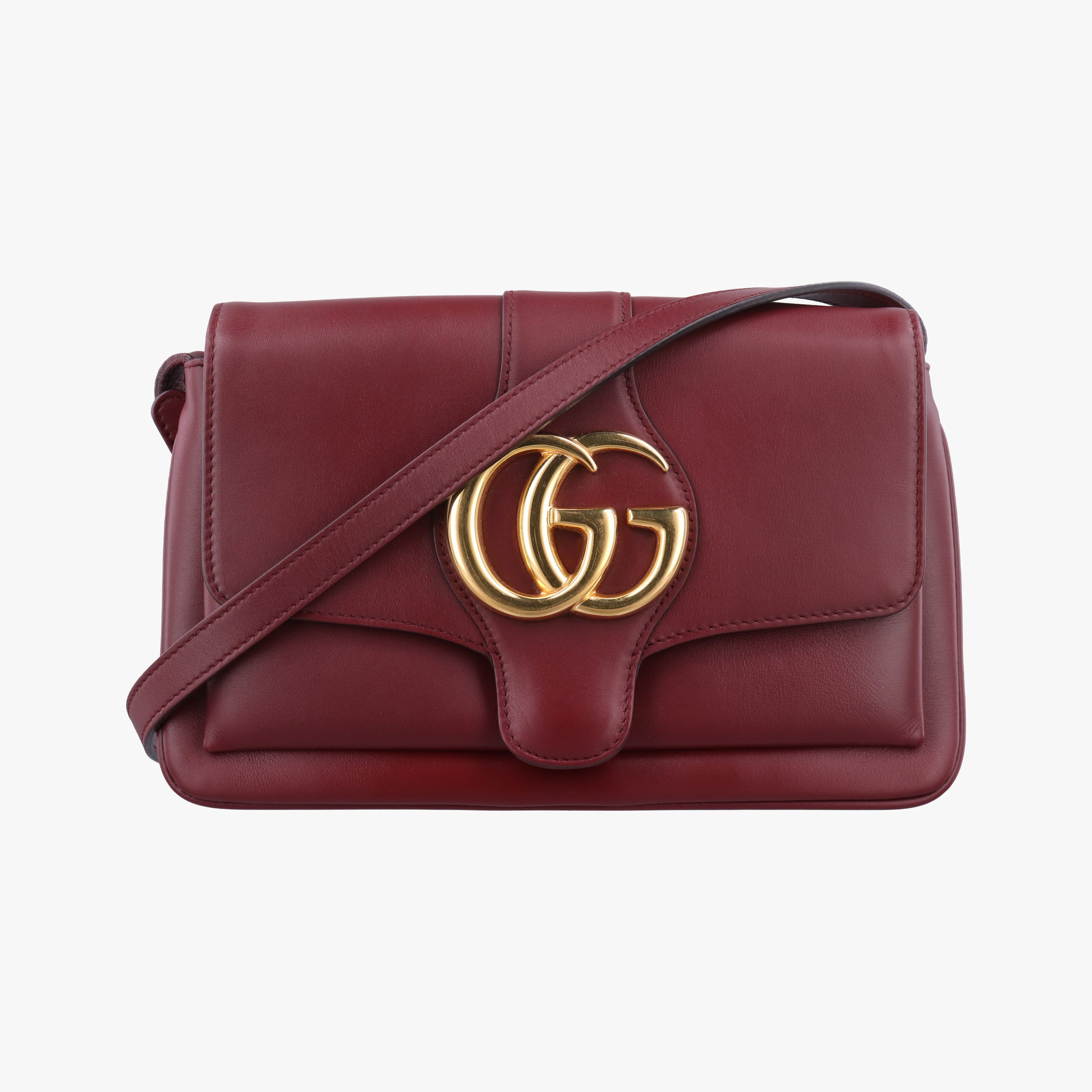 Pre-owned Gucci Arli Burgundy Leather 550129 shoulderbag | stylenewstar