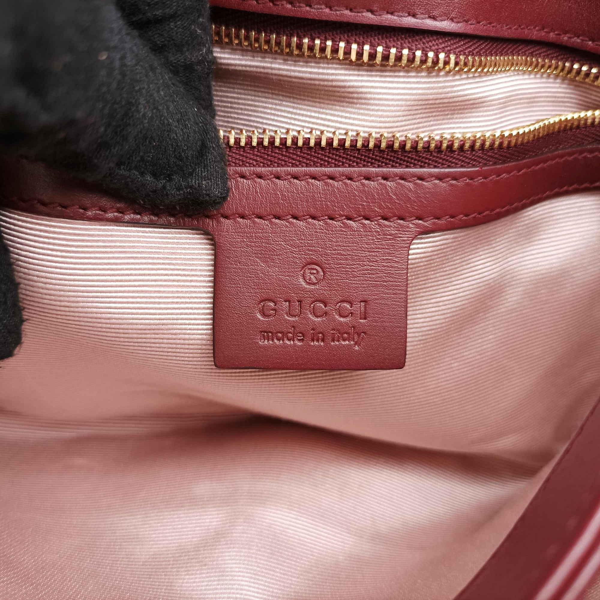 Pre-owned Gucci Arli Burgundy Leather 550129 shoulderbag | stylenewstar