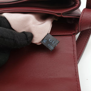 Pre-owned Gucci Arli Burgundy Leather 550129 shoulderbag | stylenewstar