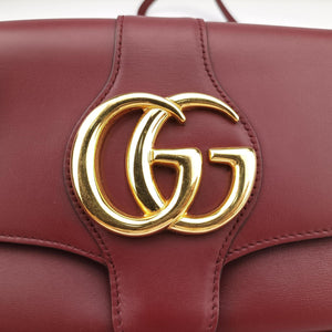 Pre-owned Gucci Arli Burgundy Leather 550129 shoulderbag | stylenewstar