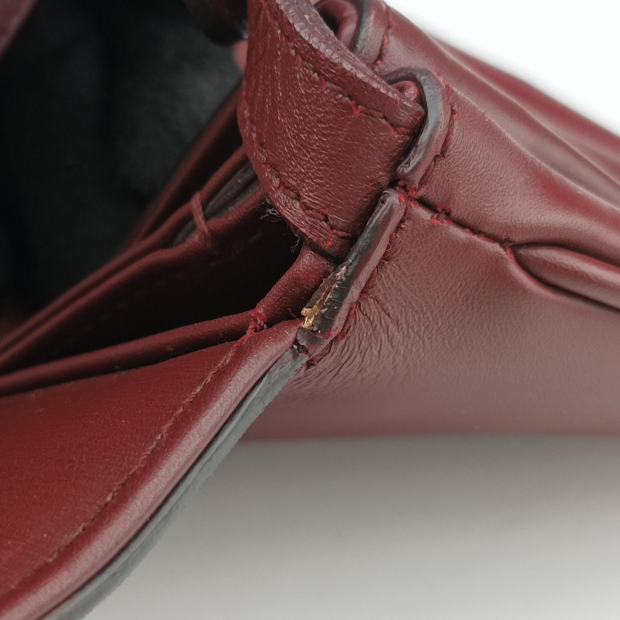 Pre-owned Gucci Arli Burgundy Leather 550129 shoulderbag | stylenewstar