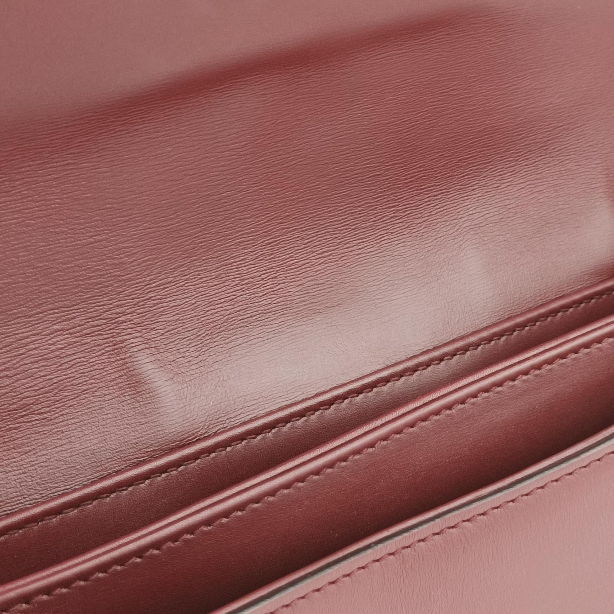 Pre-owned Gucci Arli Burgundy Leather 550129 shoulderbag | stylenewstar