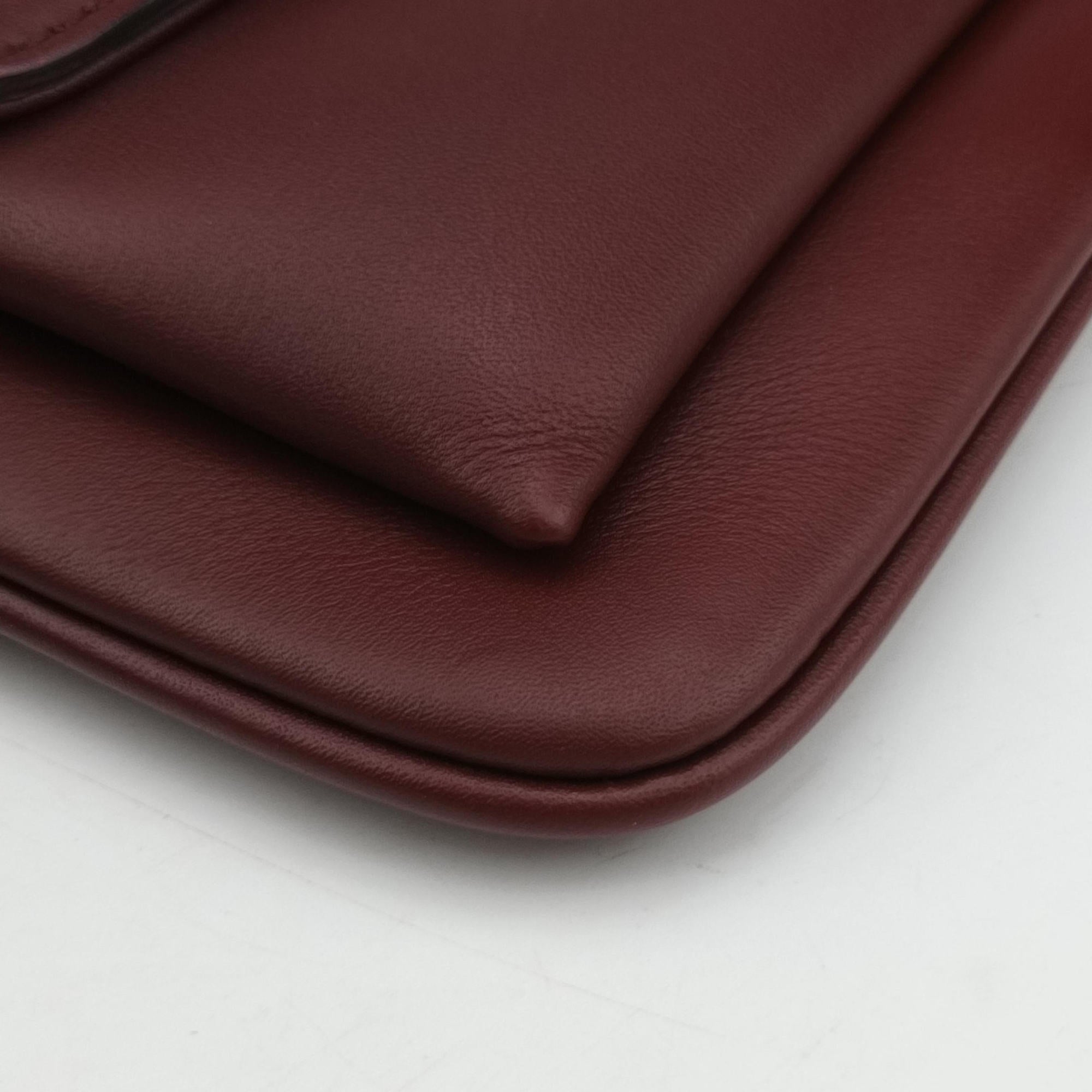 Pre-owned Gucci Arli Burgundy Leather 550129 shoulderbag | stylenewstar