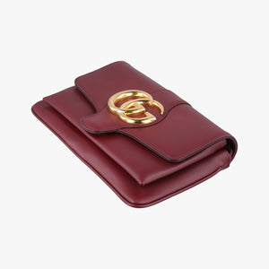 Pre-owned Gucci Arli Burgundy Leather 550129 shoulderbag | stylenewstar
