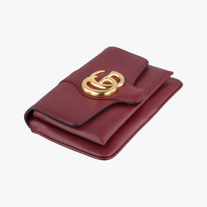 Pre-owned Gucci Arli Burgundy Leather 550129 shoulderbag | stylenewstar