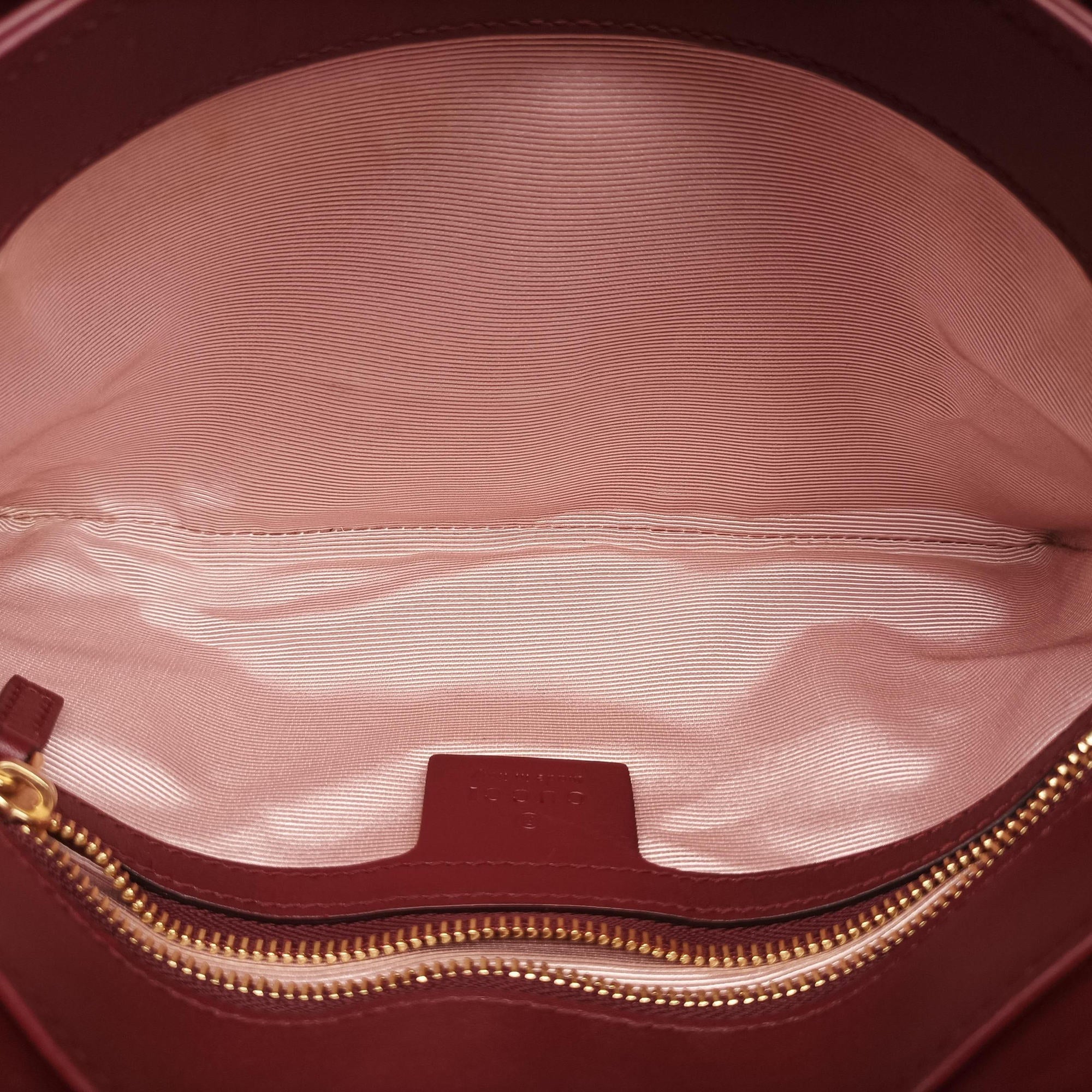 Pre-owned Gucci Arli Burgundy Leather 550129 shoulderbag | stylenewstar