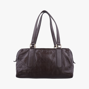 Secondhand Gucci GG Guccissima Boston Brown leather 257289 shoulderbag | stylenewstar