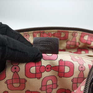 Secondhand Gucci GG Guccissima Boston Brown leather 257289 shoulderbag | stylenewstar